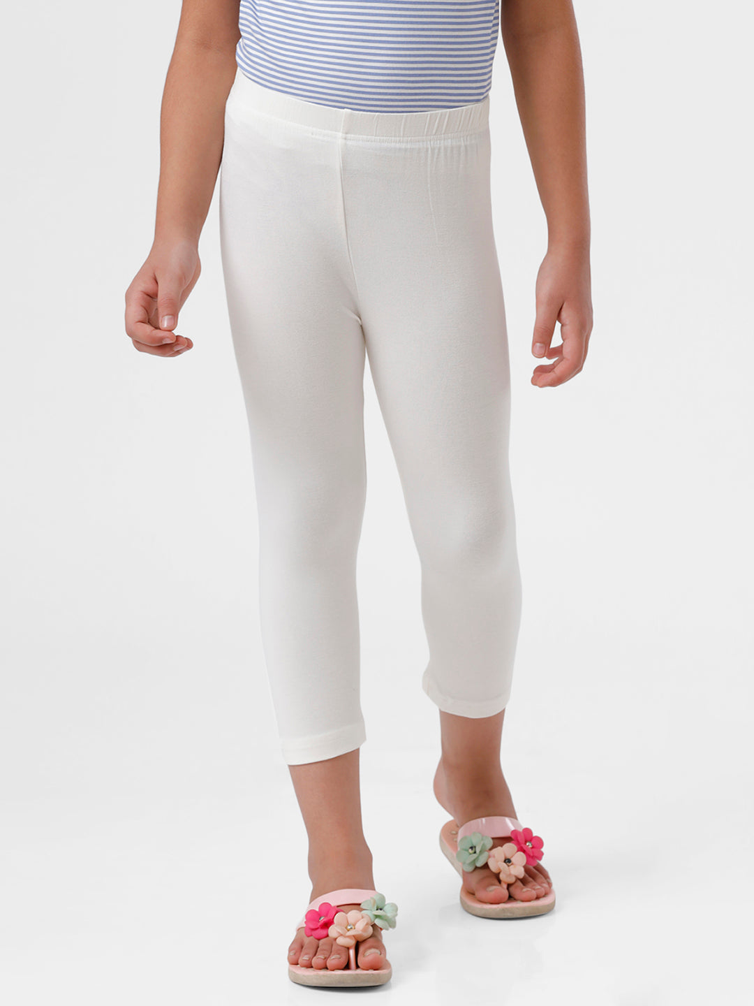 Kids - Girls 3/4TH Leggings Offwhite