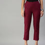 De Moza Ladies Straight Pant Maroon