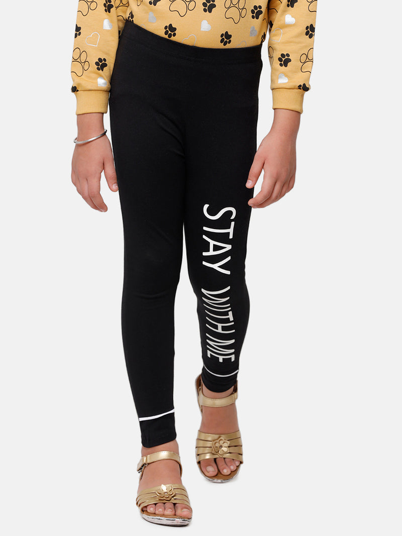 Kids – Girls Ankle Leggings Black