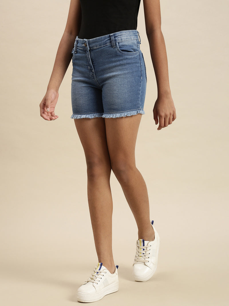 Kids - Girls Shorts Mid Wash
