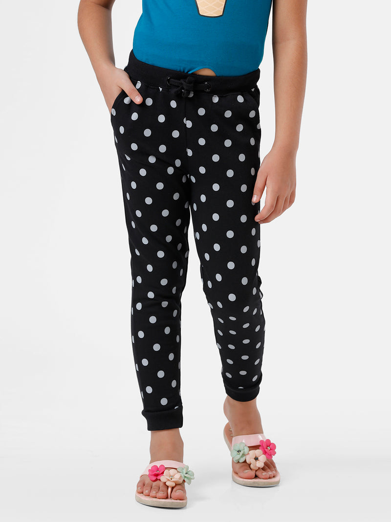 Kids - Girls Printed Jogger Raven