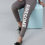 PIPIN Girls Jogger Placement Print Cotton Grey