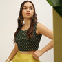 De Moza Ladies Printed Blouse Bottle Green