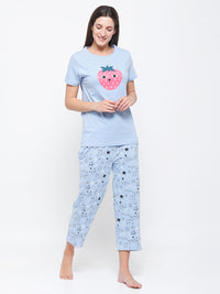 De Moza Ladies Printed Pyjama Set Wind Surfer