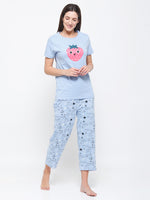 De Moza Ladies Printed Pyjama Set Wind Surfer