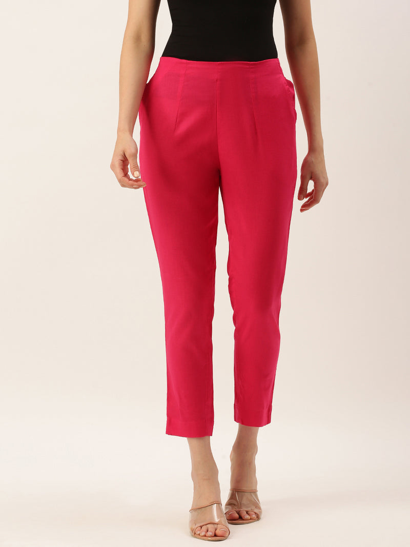 De Moza Women’s Cigarette Pant Fuchsia