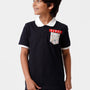 Kids - Boys Printed Half Sleeve T-Shirt Dark Navy Blue