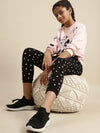 Kids - Girls Printed Jogger Black