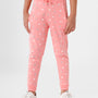 Kids - Girls Printed Jogger Pink