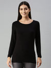 De Moza Ladies Full Sleeve Active-T-Shirt Black