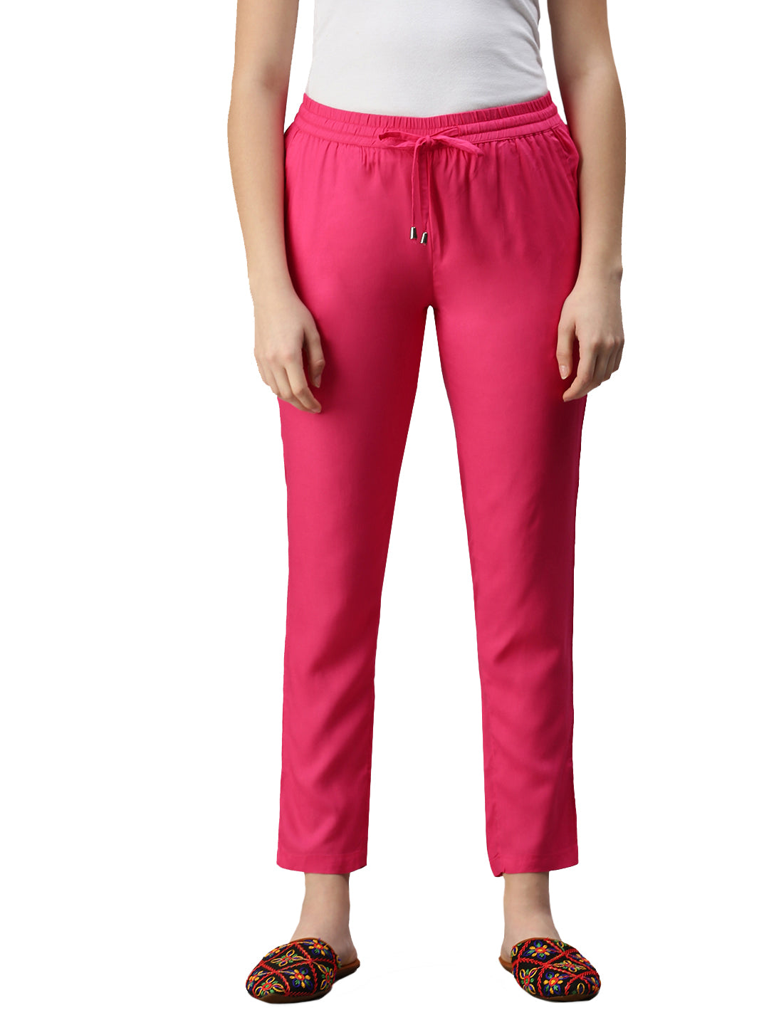 De Moza Women's Straight Pant Fuchsia