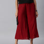 De Moza Women’s Printed Culottes Maroon