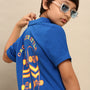 Kids - Boys Printed Half Sleeve T-Shirt Royal Blue