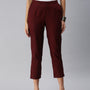 De Moza Ladies Straight Pant Maroon