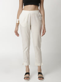 De Moza Ladies  Cigarette Pant Beige - De Moza (4340959969343)