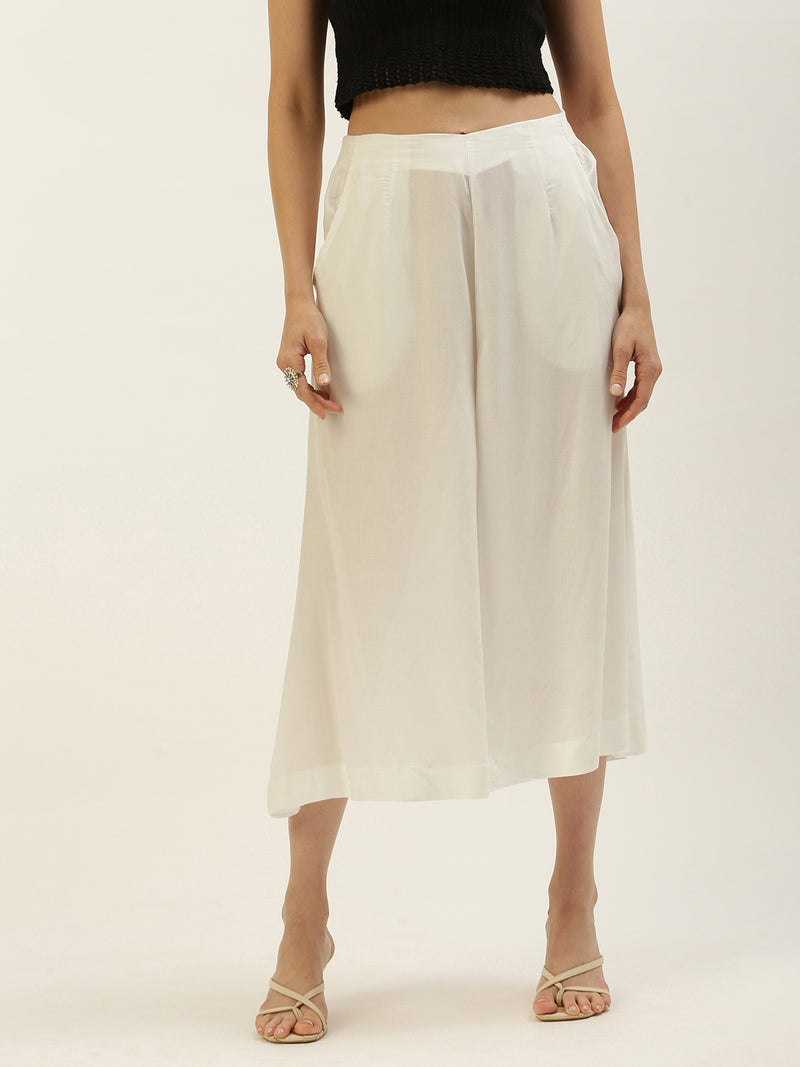 De Moza Women’s Culottes Offwhite