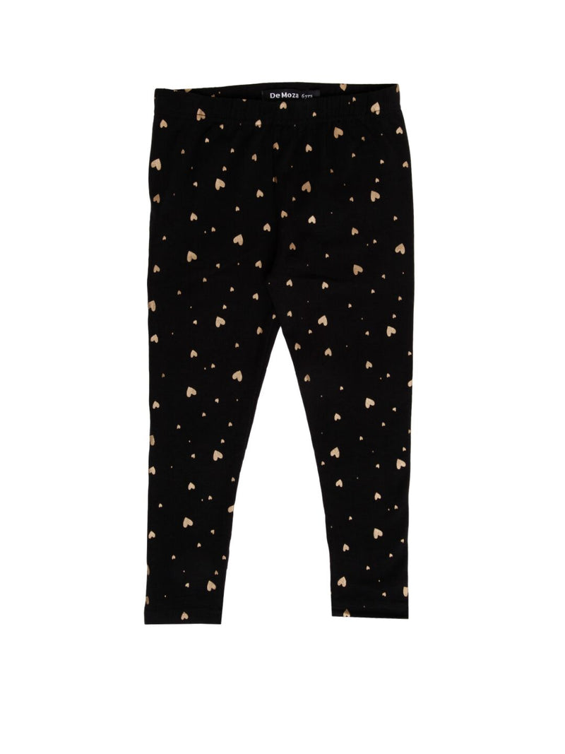 Kids - Girls Printed Leggings Black - De Moza (2006622240831)