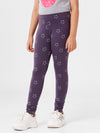 Kids – Girls Printed Ankle Leggings Sweet Grape