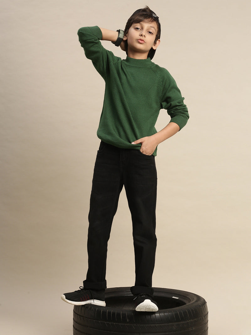 Kids - Boys Winter Sweatshirt Botanical Green
