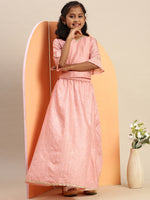 Pipin Girls Lehenga Set Light Pink