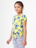 Kids - Girls Printed Top Lemon Yellow