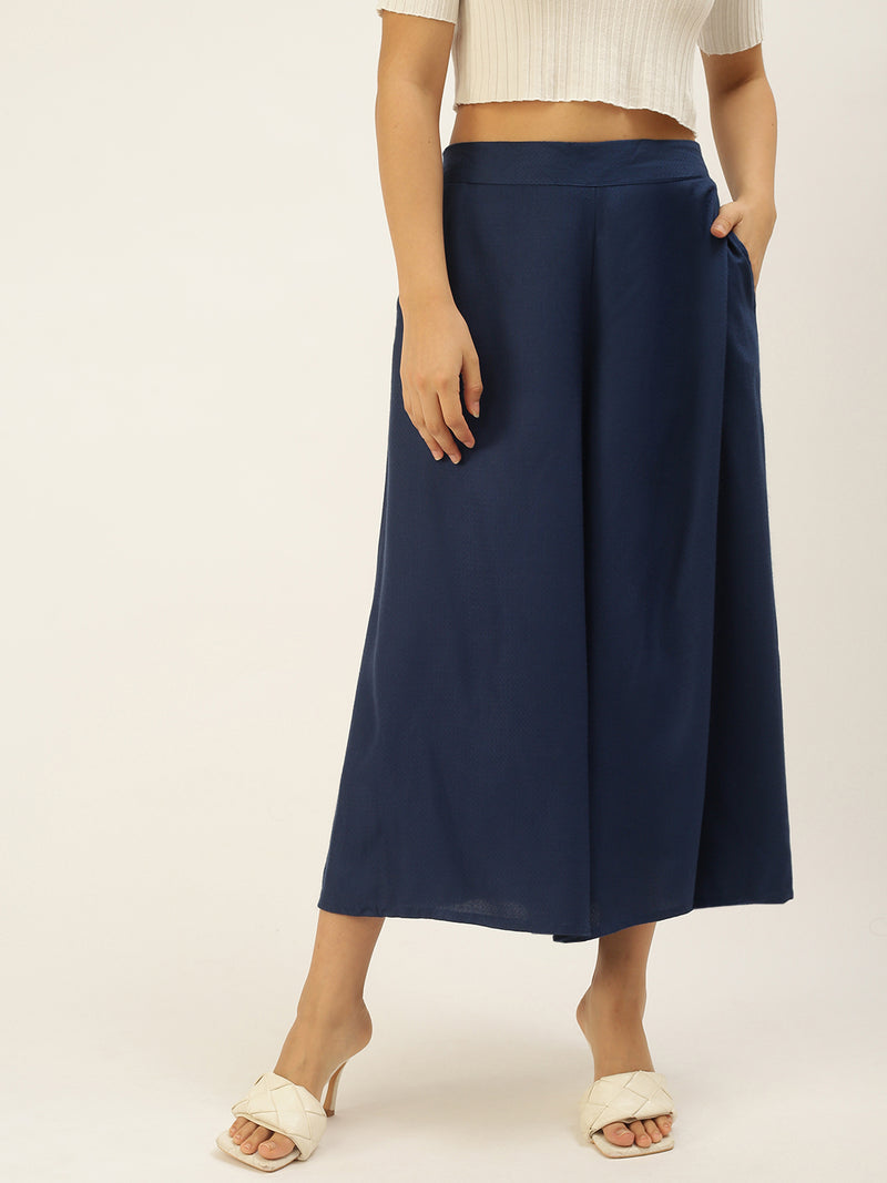 De Moza Women's Culottes Navy Blue