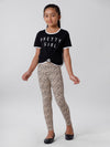 Kids – Girls Printed Ankle Leggings Sand