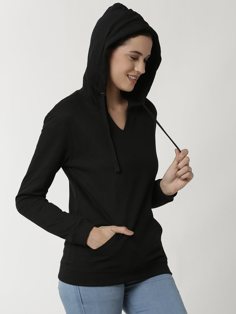 De Moza Ladies Sweat Shirt Black - De Moza (4334894153791)