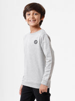 Kids - Boys Printed Sweatshirt Grey Melange