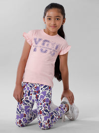Kids – Girls Printed Ankle Leggings Vanilla Ice
