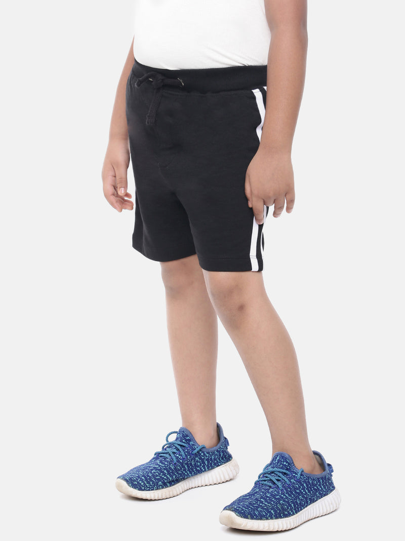PIPIN Kids - Boys Shorts Solid Cotton Black - De Moza (6682127990847)