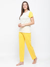De Moza Ladies Printed Pyjama Set Solar Power