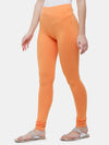 De Moza Ladies Churidar Leggings Solid Cotton Light Orange - De Moza