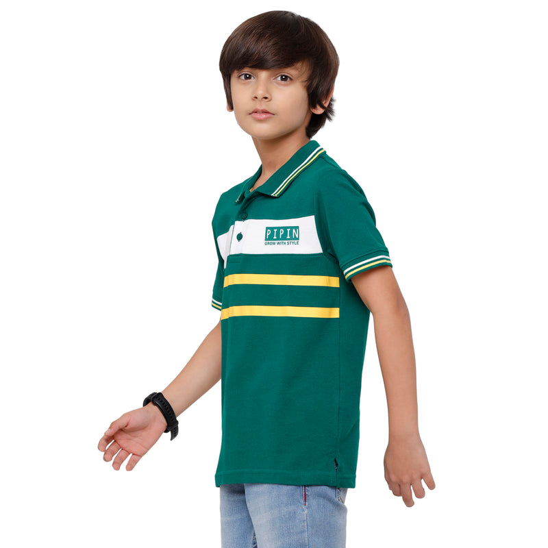 Pack of 2 Pipin Boys T-shirt Dark Navy Blue & Bottle green
