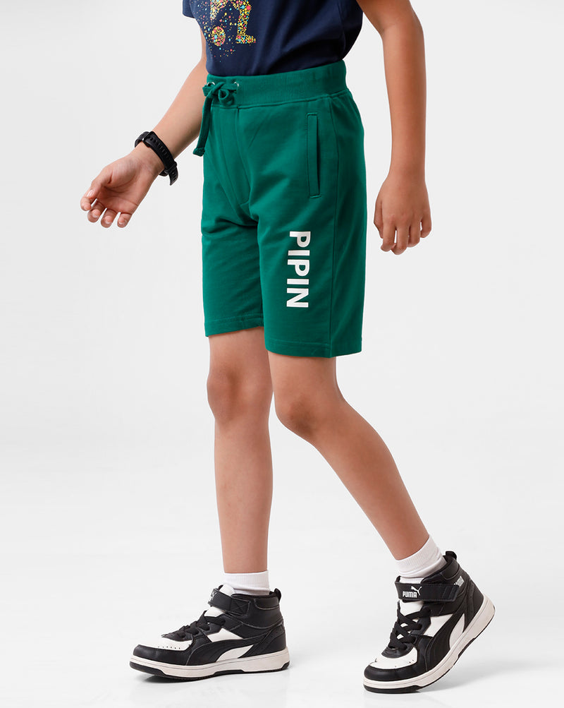 Kids - Boys Printed Shorts Bottle green