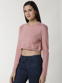 De Moza Ladies Dusty Pink full sleeve Sweat Shirt - De Moza (4334472298559)