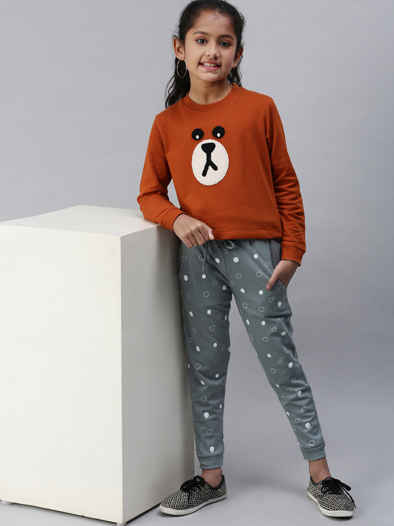 PIPIN Girls Printed Jogger Stormy Sea