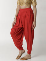 De Moza Women's Patiala Pant Red