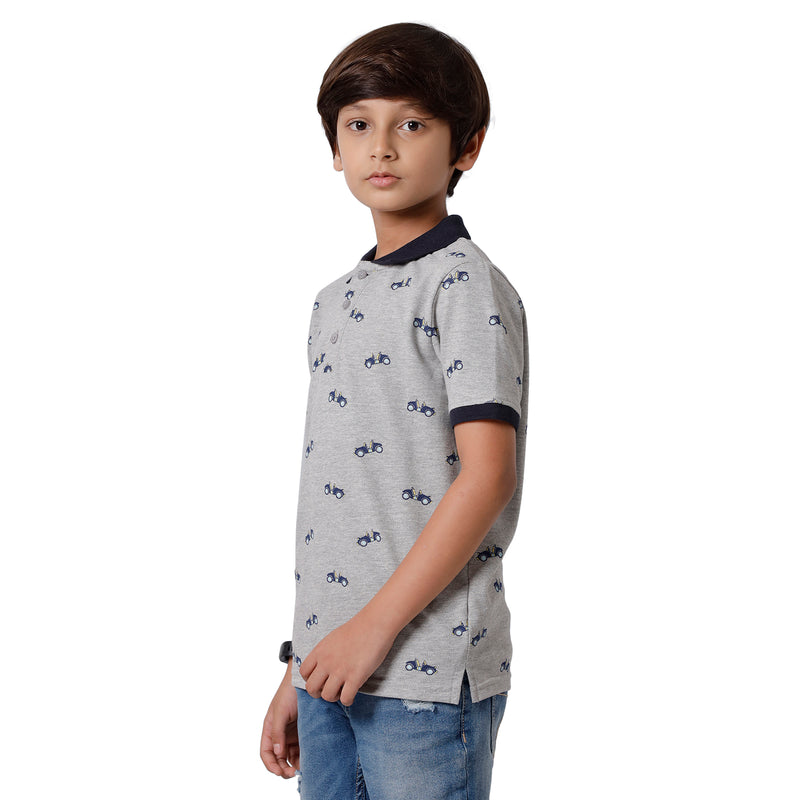 Pack of 2 Pipin Boys T-shirt Grey Melange & Dark Grey