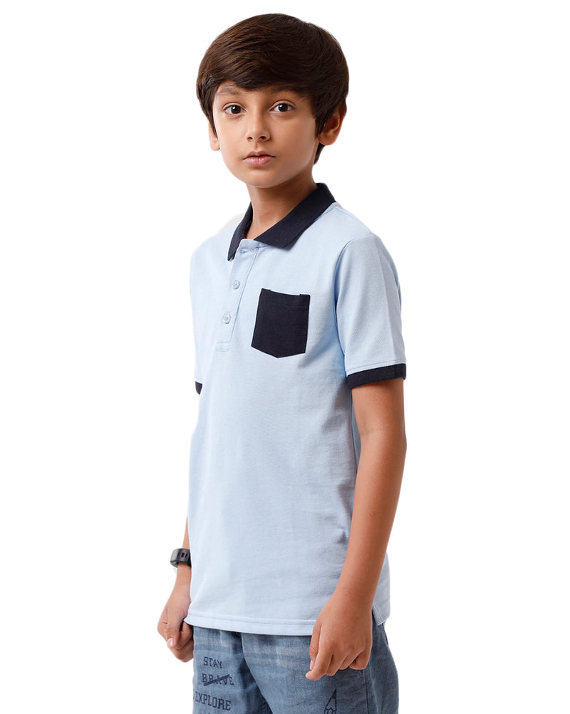 Pack of 2 Pipin Boys T-shirt Blue Melange & Dark Navy Blue