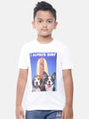 PIPIN Kids - Boys Half Sleeve - Basic crew neck Printed T-Shirt Cotton White - De Moza (6682127401023)