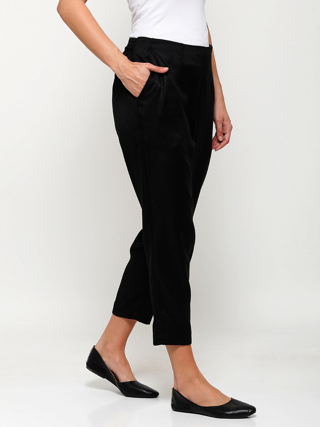 De Moza Ladies Straight Pant Black