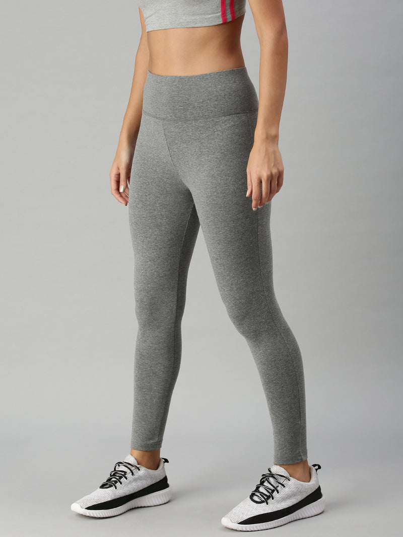 Buy De Moza Women Grey Colorblock Cotton Active Wear Leggings - M Online at  Best Prices in India - JioMart.