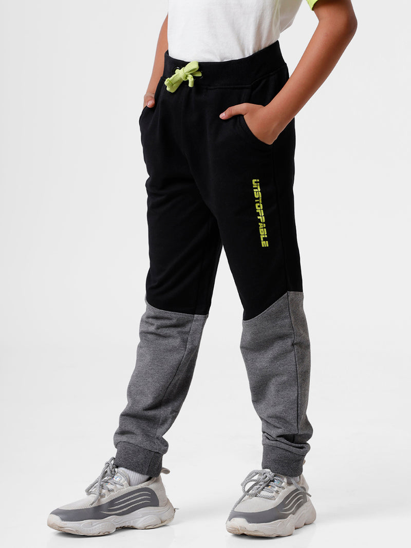 Kids - Boys Printed Jogger Black