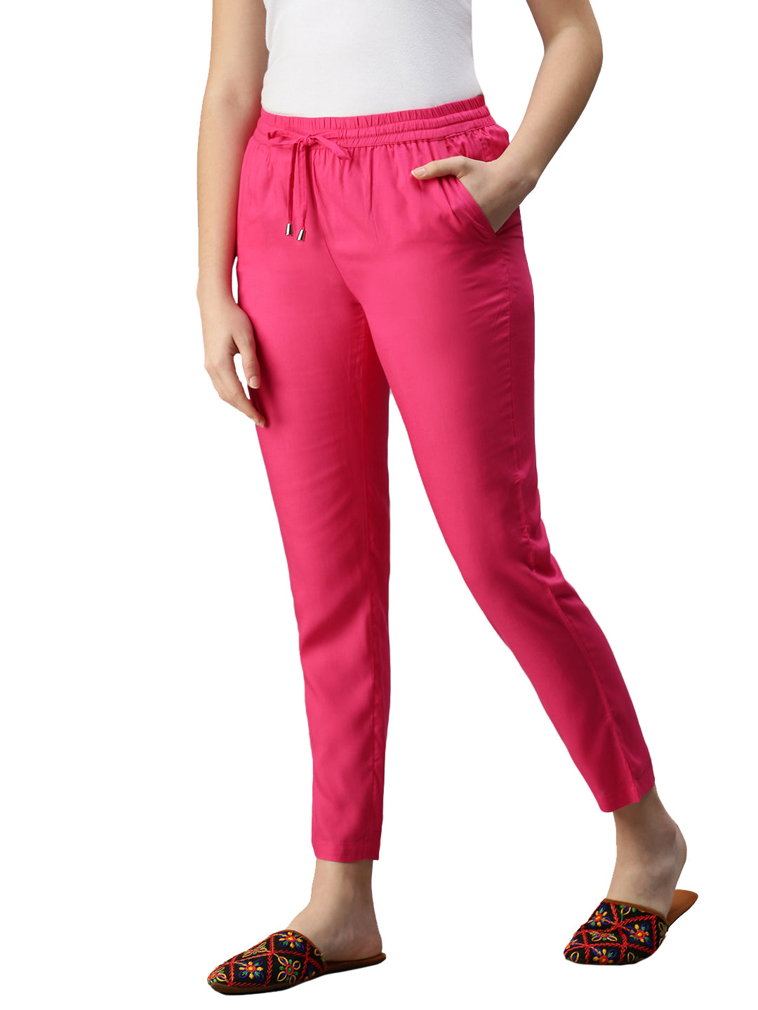 De Moza Women's Straight Pant Fuchsia