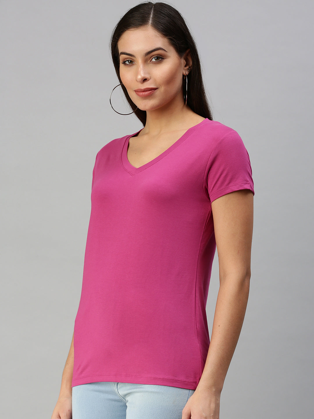 De Moza Women's Half Sleeve Top Onion