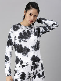 De Moza Ladies Printed Sweatshirt Black