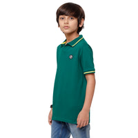 Pack of 2 Pipin Boys T-shirt Bottle green & Offwhite