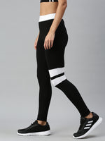 De Moza Ladies Active Wear Leggings Solid Cotton Black - De Moza