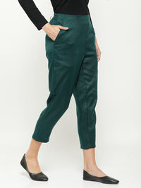 De Moza Ladies Straight Pant Bottle Green